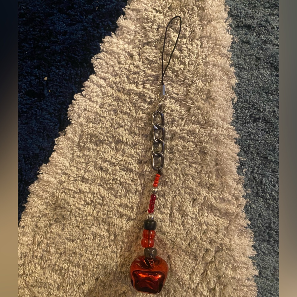 Red hand made keychain
